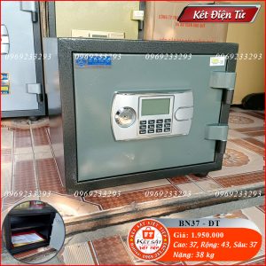 Két Sắt Điện Tử BN37-DT, Đen Đỏ, Việt Tiệp, Nặng 40kg, Két Sắt Bắc Ninh, Két Sắt Việt Tiệp Bắc Ninh.