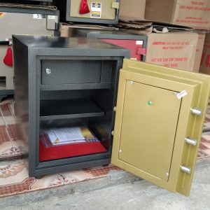 Két Sắt Điện Tử BN58-DT, Đen Vàng, Việt Tiệp, Nặng 55kg, Két Sắt Bắc Ninh, Két Sắt Việt Tiệp Bắc Ninh.