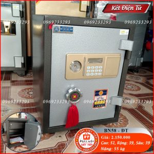 Két Sắt Điện Tử BN58-DT, Đen Ghi, Việt Tiệp, Nặng 55kg, Két Sắt Bắc Ninh, Két Sắt Việt Tiệp Bắc Ninh.