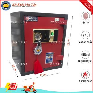 Két Vân Tay V58, Đen Đỏ, Việt Tiệp, nặng 55kg.