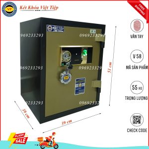 Két Vân Tay V58, Đen Vàng, Việt Tiệp, nặng 55kg.
